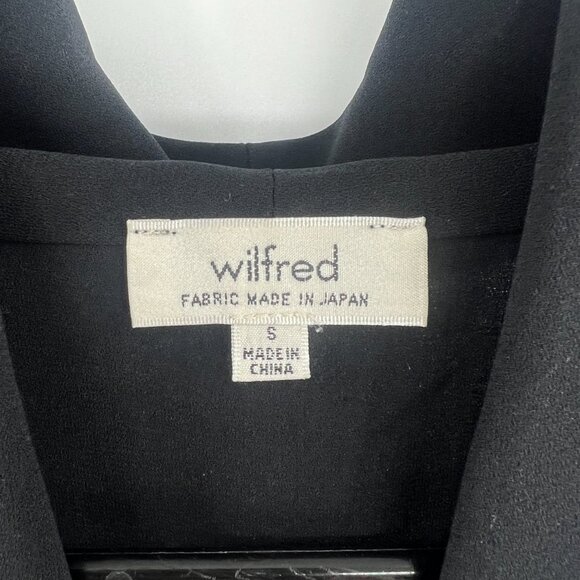 Aritzia Wilfred Black Sleeveless Split Neck Blouse Women's Small - Picture 4 of 6